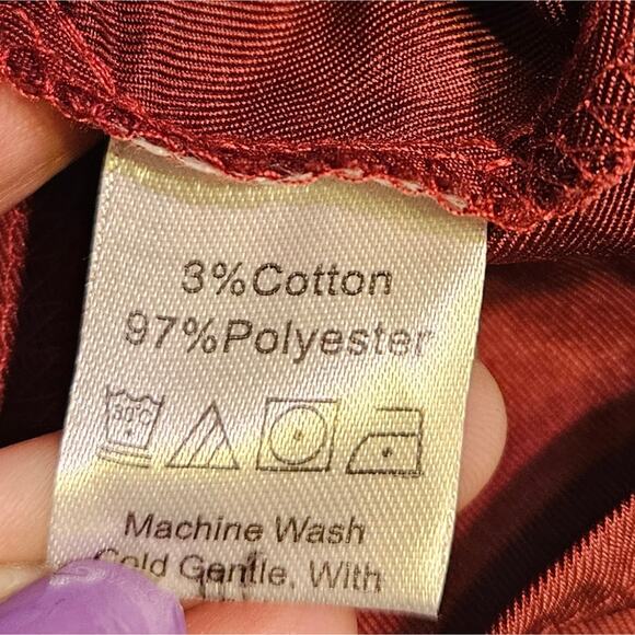 Luc Matton burgundy and gold 2 piece tunic and pants Dashiki. Size L - Picture 4 of 7